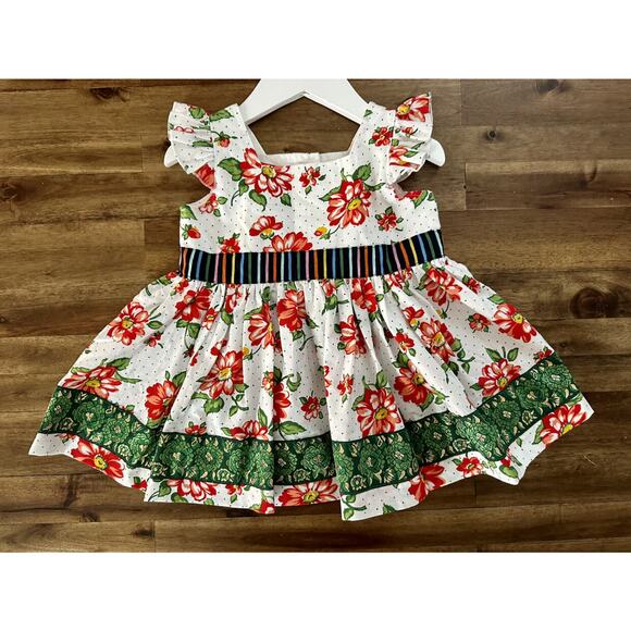 NEW Matilda Jane Platinum Ausgust Loves Me Floral Short Sleeve Top Cream Red 2 - Picture 2 of 9